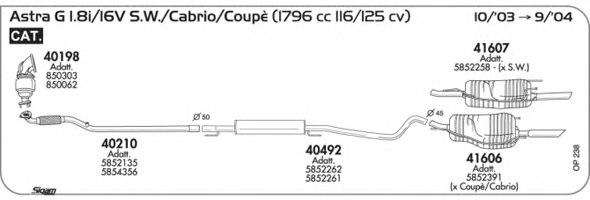 SIGAM OP238 Exhaust System